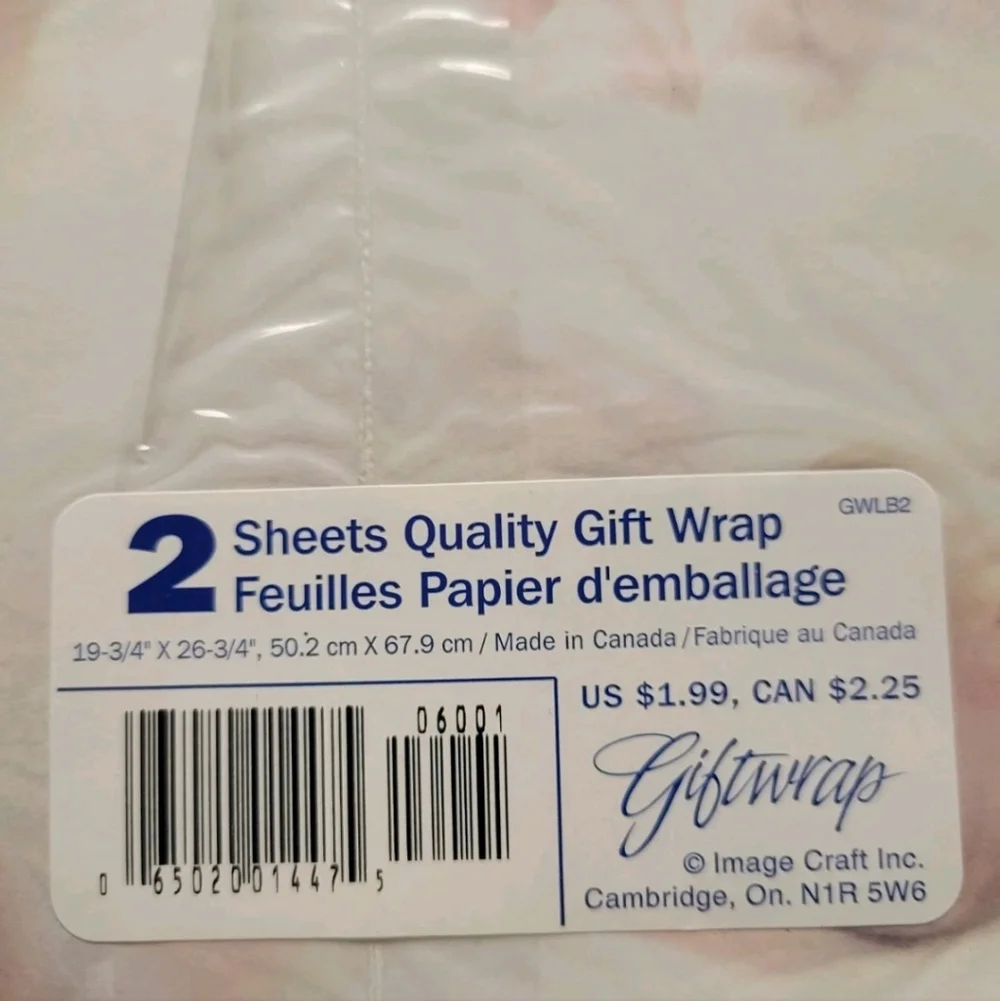 NEW 2 Vintage Congratulations Baby Shower Gift Wrapping Paper Art Deco MCM USA